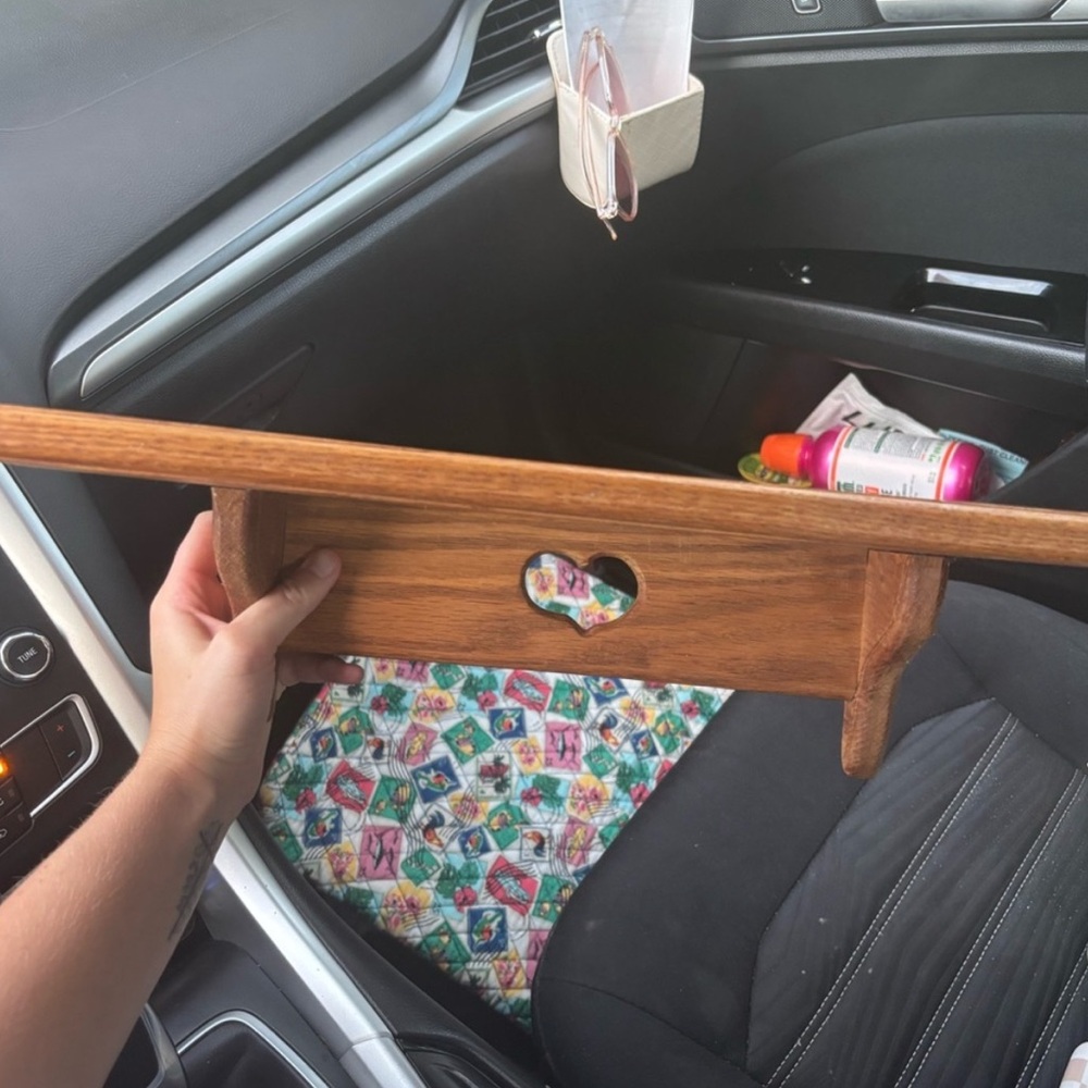 Wooden Shelf with Heart Cutout